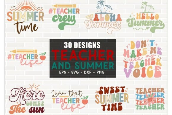A Designer's Look at the Teacher and Summer SVG Bundle