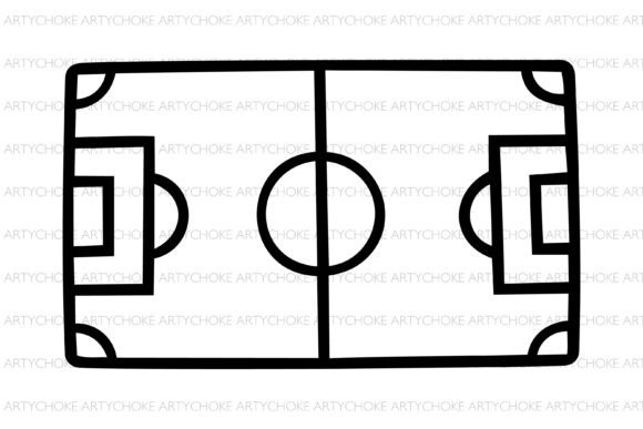 A Designer's Take on This Football Field Clipart for Embroidery