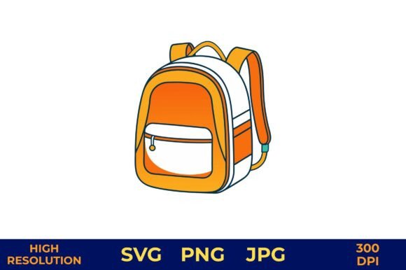 A Designer’s Review of the Orange and White Backpack Illustration