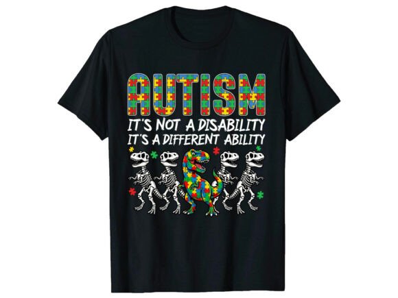 Different Ability Dinosaur Autism Shirt