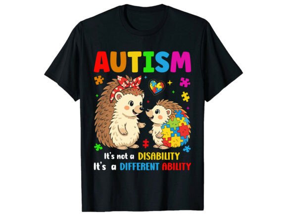 Different Ability Hedgehog Autism Shirt