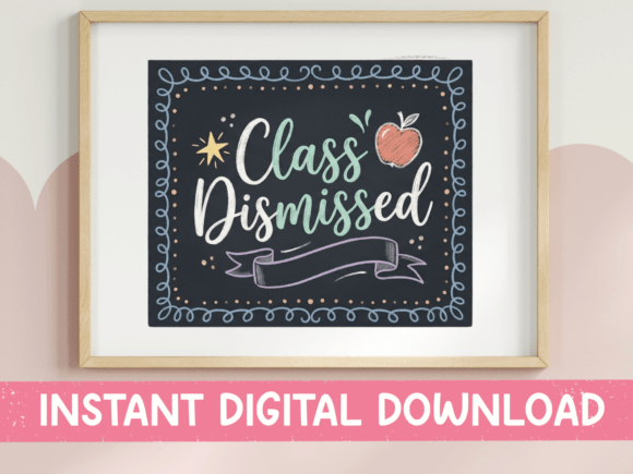 End-of-Year Charm for Teachers: The Class Dismissed Embroidery
