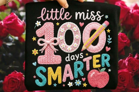 Faux Yarn: A Classic 100 Days of School Design
