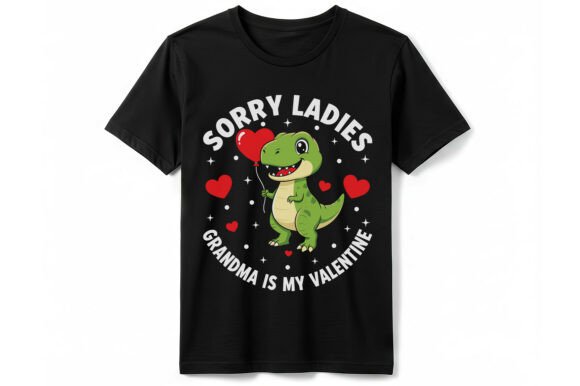 Grandma is My Valentine T-Rex T-shirt