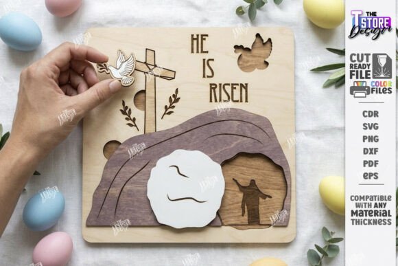 He is Risen Easter Puzzle Laser Cut File Review