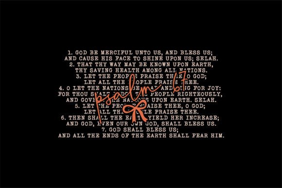Western Psalm 67 Six Seven PNG Review for Embroidery